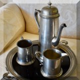 K05. Pewter coffee set. 
